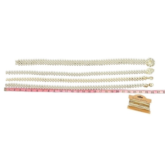 Stretch Pearl Belts and Bracelet Bundle - Size Medium - Picture 6 of 7